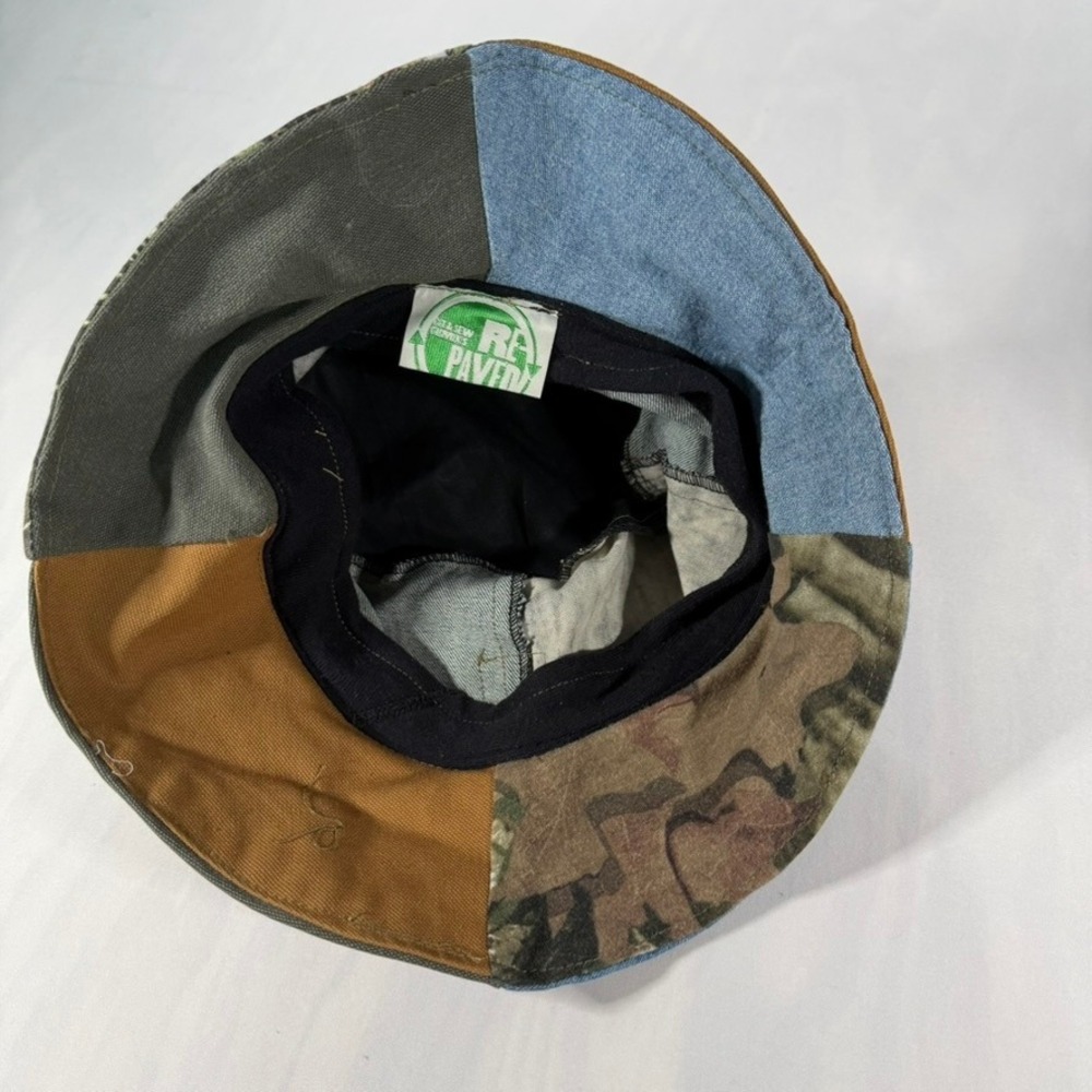 Repaved Bucket Hat Unisex OSFM Multicolor Patchwork Denim Camo Upcycled Custom - Picture 6 of 6
